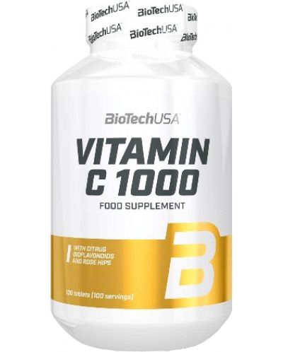 Vitamin C, 1000 mg, 100 таблетки, BioTech USA - 1