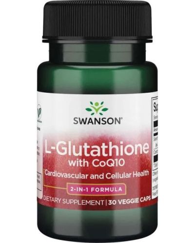 L-Glutathione with CoQ10, 30 капсули, Swanson - 1