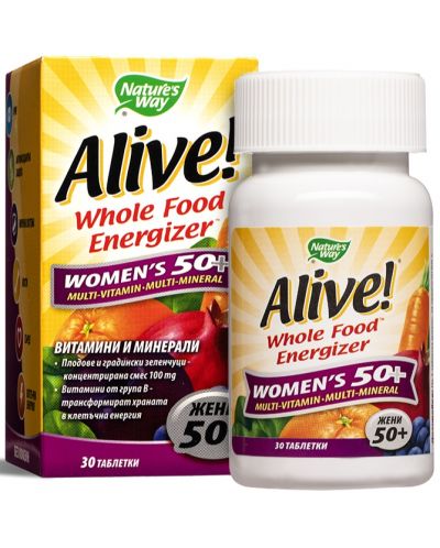 Alive Women's 50+ Мултивитамини, 30 таблетки, Nature's Way - 1
