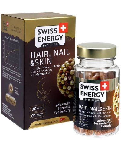 Hair, Nail & Skin, 30 капсули, Swiss Energy - 2