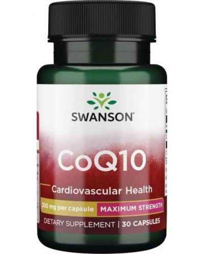 CoQ10, 200 mg, 30 капсули, Swanson - 1