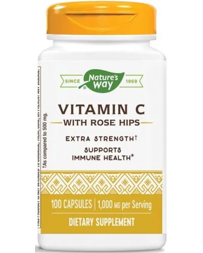 Vitamin C with Rose Hips, 100 капсули, Nature's Way - 1
