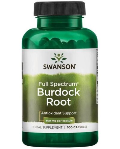 Full Spectrum Burdock Root, 460 mg, 100 капсули, Swanson - 1