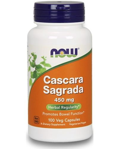 Cascara Sagrada, 450 mg, 100 капсули, Now - 1