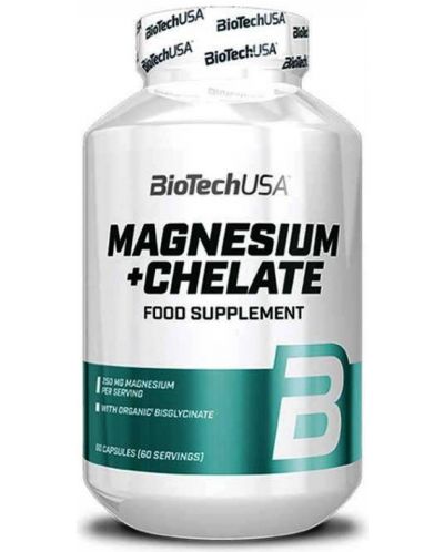 Magnesium + Chelate, 60 капсули, BioTech USA - 1