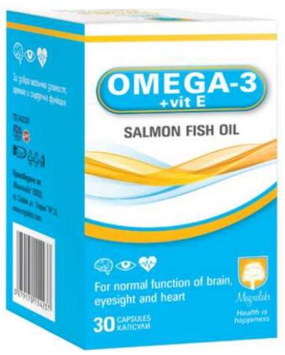 Omega-3 + vit E, 30 капсули, Magnalabs - 1