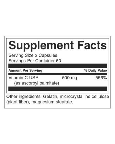 Ascorbyl Palmitate, 250 mg, 120 капсули, Swanson - 2