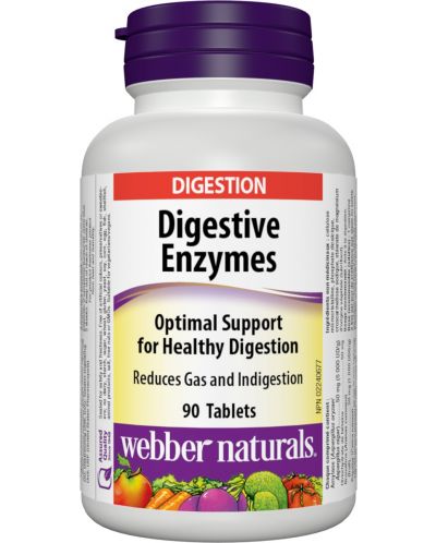 Digestive Еnzymes, 90 таблетки, Webber Naturals - 1