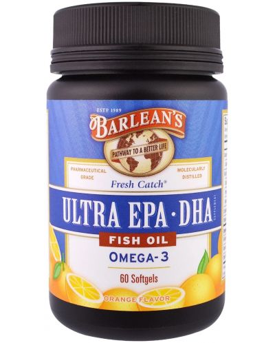 Ultra EPA-DHA, 60 меки капсули, Barlean's - 1