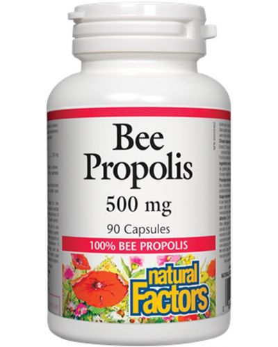 Bee Propolis, 500 mg, 90 капсули, Natural Factors - 1