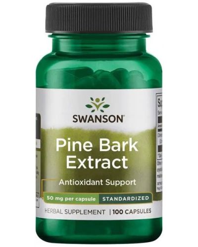 Pine Bark Extract, 50 mg, 100 капсули, Swanson - 1