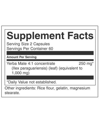 Yerba Mate, 125 mg, 120 капсули, Swanson - 2