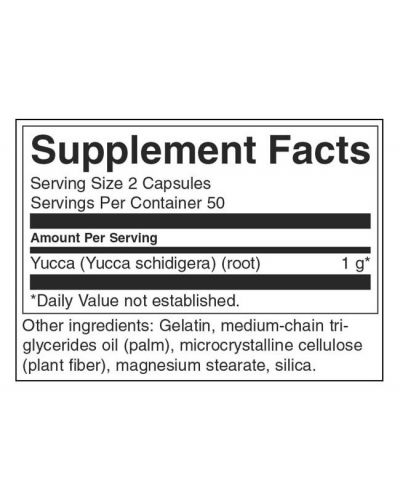 Full Spectrum Yucca, 500 mg, 100 капсули, Swanson - 2