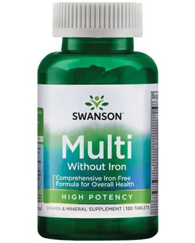 Multi without Iron, 130 таблетки, Swanson - 1