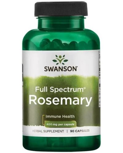 Full Spectrum Rosemary, 400 mg, 90 капсули, Swanson - 1