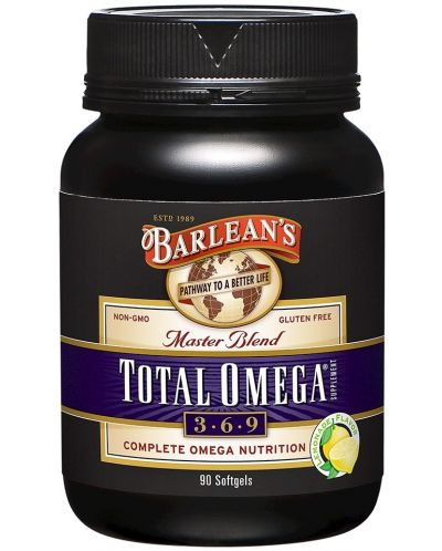 Total Omega-3-6-9, 90 меки капсули, Barlean's - 1