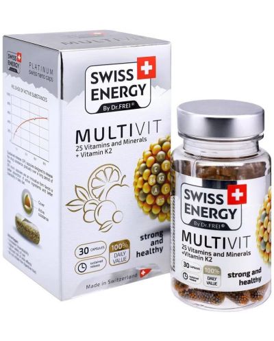 Multivit, 30 капсули, Swiss Energy - 2