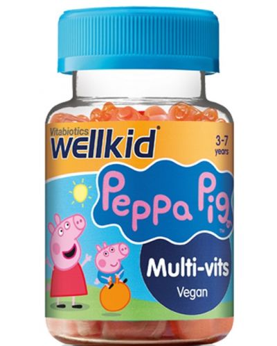 Wellkid Peppa Pig Multi-vits, 30 желирани таблетки, Vitabiotics - 1