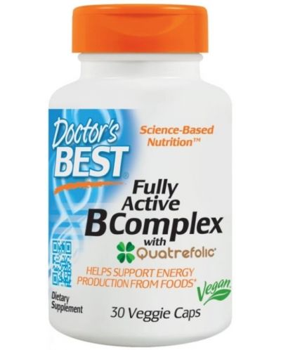 Fully Active B Complex, 30 капсули, Doctor's Best - 1