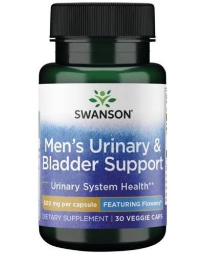 Men's Urinary & Bladder Support, 500 mg, 30 капсули, Swanson - 1
