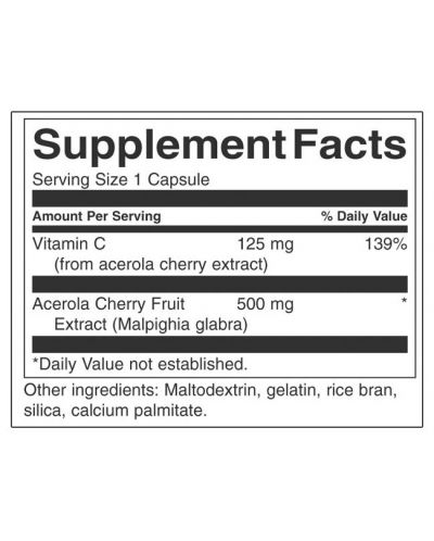Acerola, 500 mg, 60 капсули, Swanson - 2