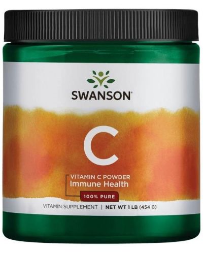 Vitamin C Powder, 100% Pure, 454 g, Swanson - 1