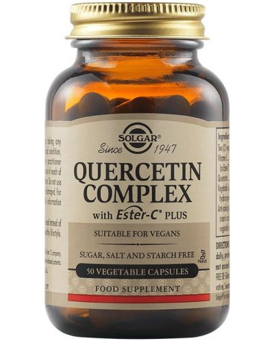 Quercetin Complex, 50 растителни капсули, Solgar - 1