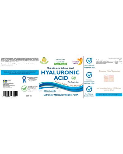 Hyaluronic Acid, 500 ml, Swedish Nutra - 2