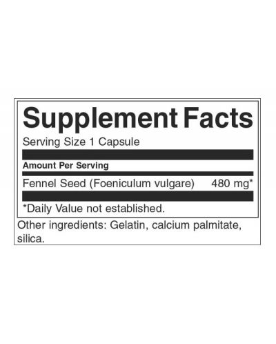 Full Spectrum Fennel Seed, 480 mg, 100 капсули, Swanson - 2