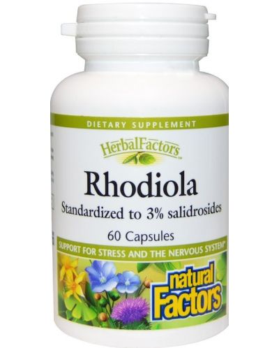 Phodiola, 150 mg, 60 капсули, Natural Factors - 1