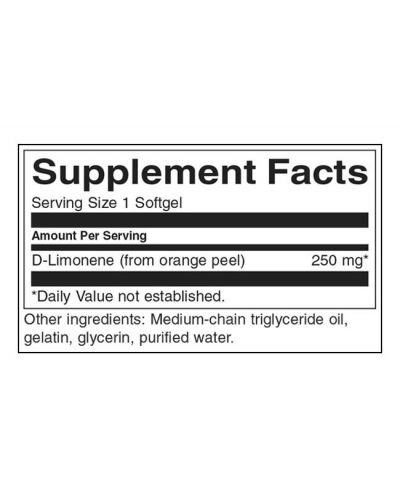 D-Limonene, 250 mg, 60 меки капсули, Swanson - 2