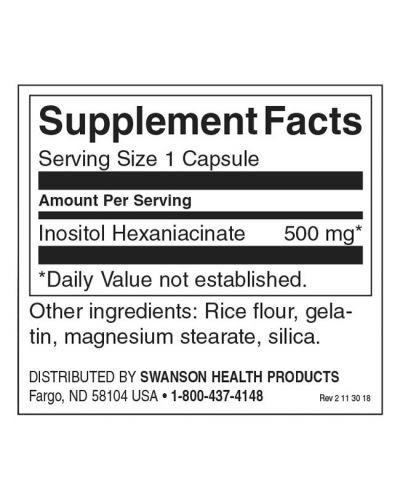 Flush Free Niacin, 500 mg, 240 капсули, Swanson - 2