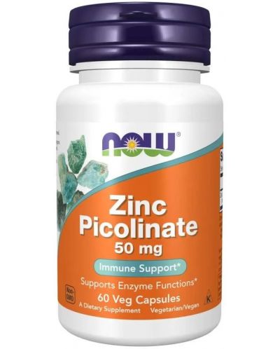 Zinc Picolinate, 50 mg, 60 капсули, Now - 1