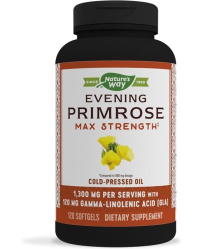 Evening Primrose, 1300 mg, 120 капсули, Nature's Way - 1
