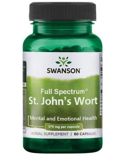 Full Spectrum St. John's Wort, 375 mg, 60 капсули, Swanson - 1
