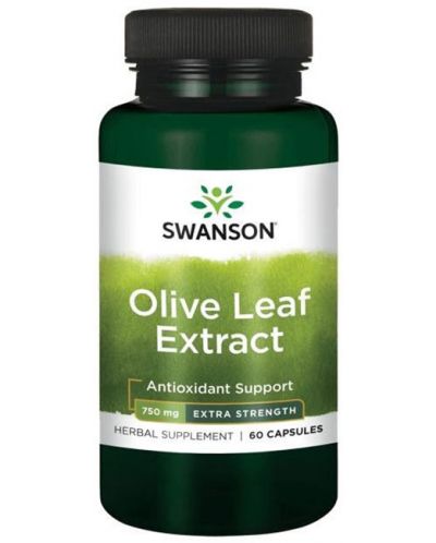 Olive Leaf Extract, 750 mg, 60 капсули, Swanson - 1
