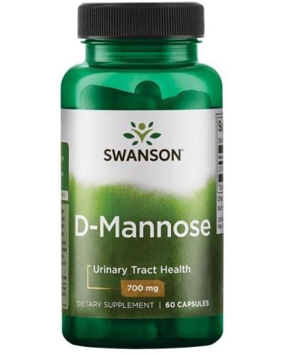 D-Mannose, 700 mg, 60 капсули, Swanson - 1