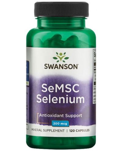 SeMSC Selenium, 200 mcg, 120 капсули, Swanson - 1