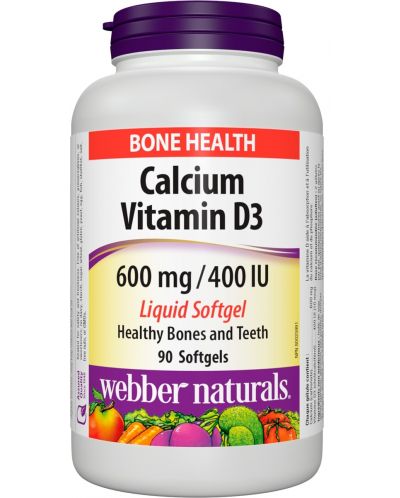 Calcium Vitamin D3, 90 капсули, Webber Naturals - 1