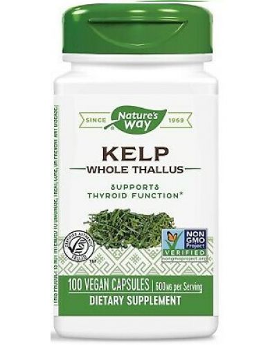 Kelp Whole Thallus, 600 mg, 100 капсули, Nature’s Way - 1