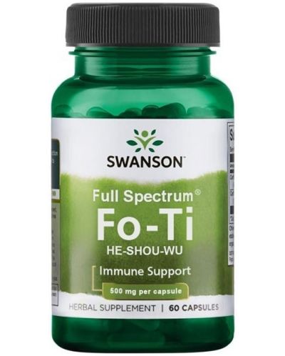 Full Spectrum Fo-Ti, 500 mg, 60 капсули, Swanson - 1