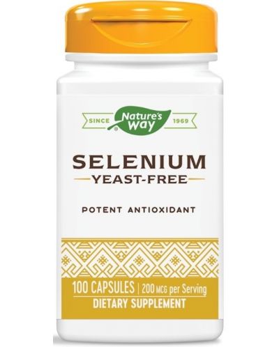 Selenium, 200 mcg, 100 капсули, Nature's Way - 1