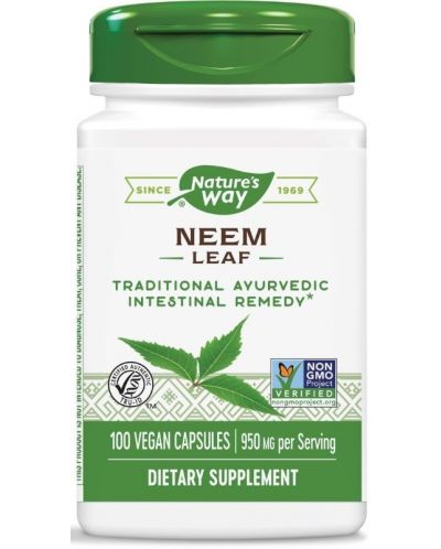 Neem Leaf, 475 mg, 100 капсули, Nature's Way - 1