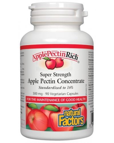 Apple Pectin Concentrate, 500 mg, 90 капсули, Natural Factors - 1