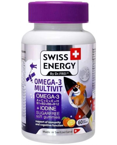 Omega-3 Multivit, 60 желирани таблетки, Swiss Energy - 1