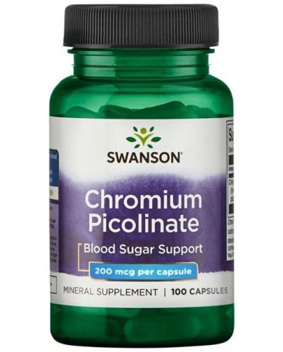 Chromium Picolinate, 100 капсули, Swanson - 1