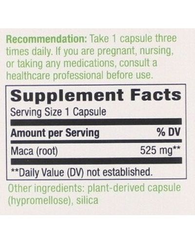 Maca root, 525 mg, 100 капсули, Nature’s Way - 2