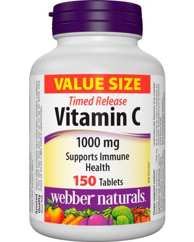 Vitamin С, 1000 mg, 150 таблетки, Webber Naturals - 1