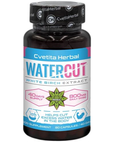 Water Cut, 400 mg, 80 капсули, Cvetita Herbal - 1