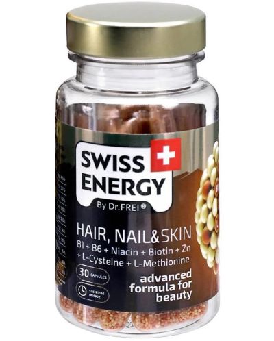 Hair, Nail & Skin, 30 капсули, Swiss Energy - 1